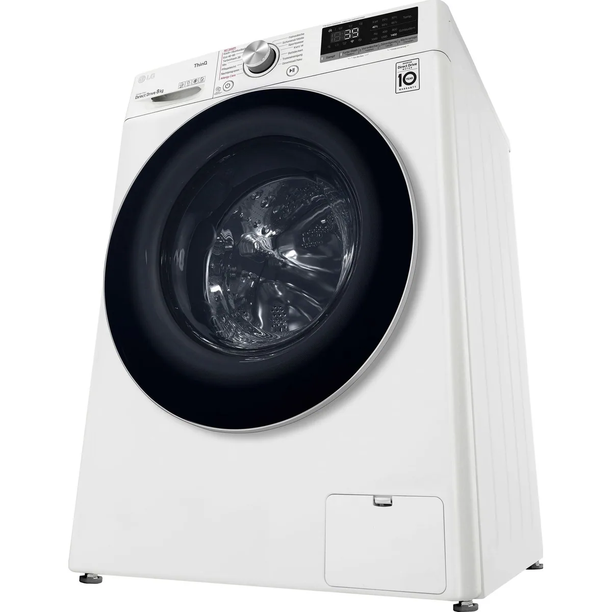 LG F4WV708P1E Waschmaschine, 8 kg, 1400 U/min, TurboWash für schnelles Waschen 4