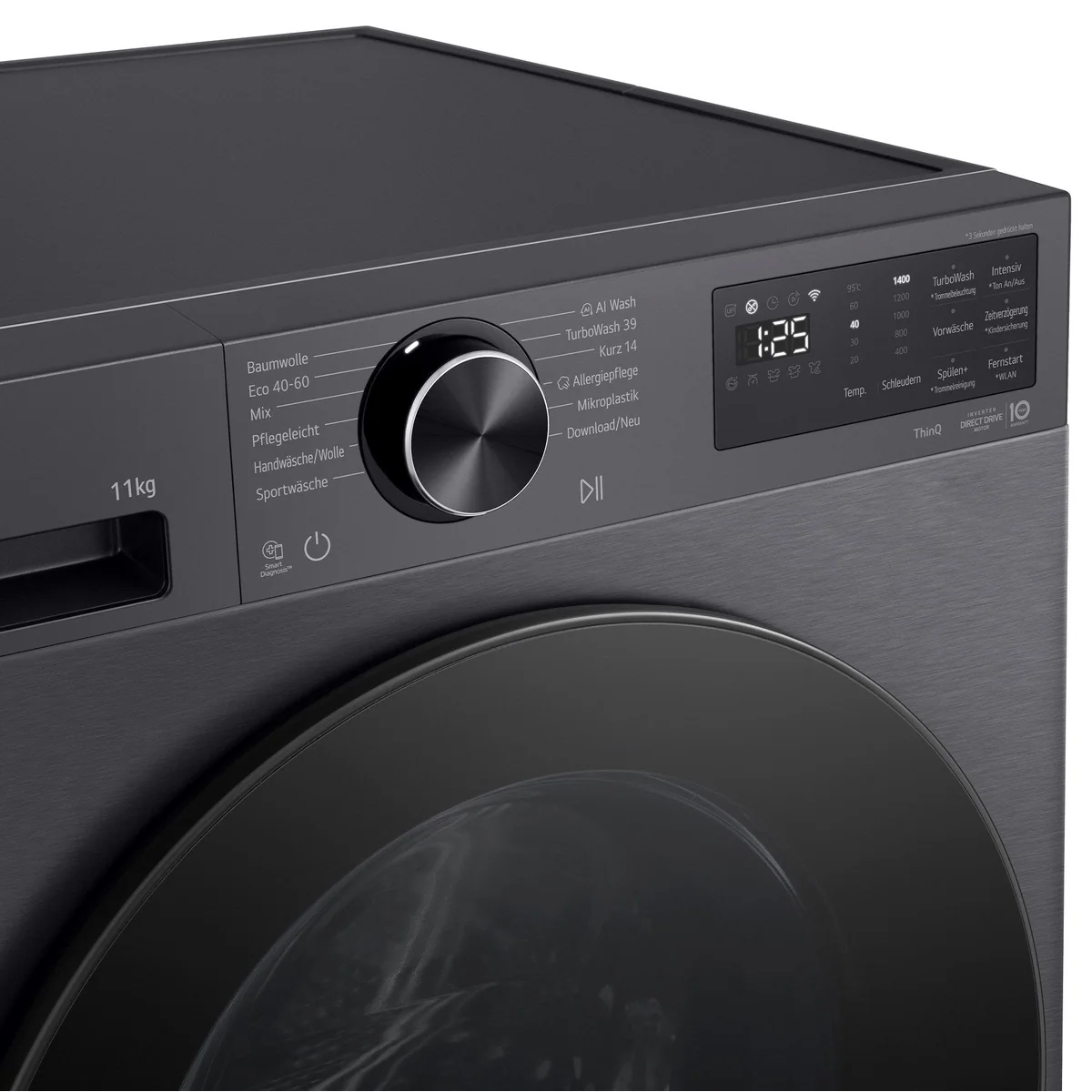 LG F4WX701YB Waschmaschine, 11 kg, 1351 U/min, Smarte Bedienung mit Wi-Fi 5