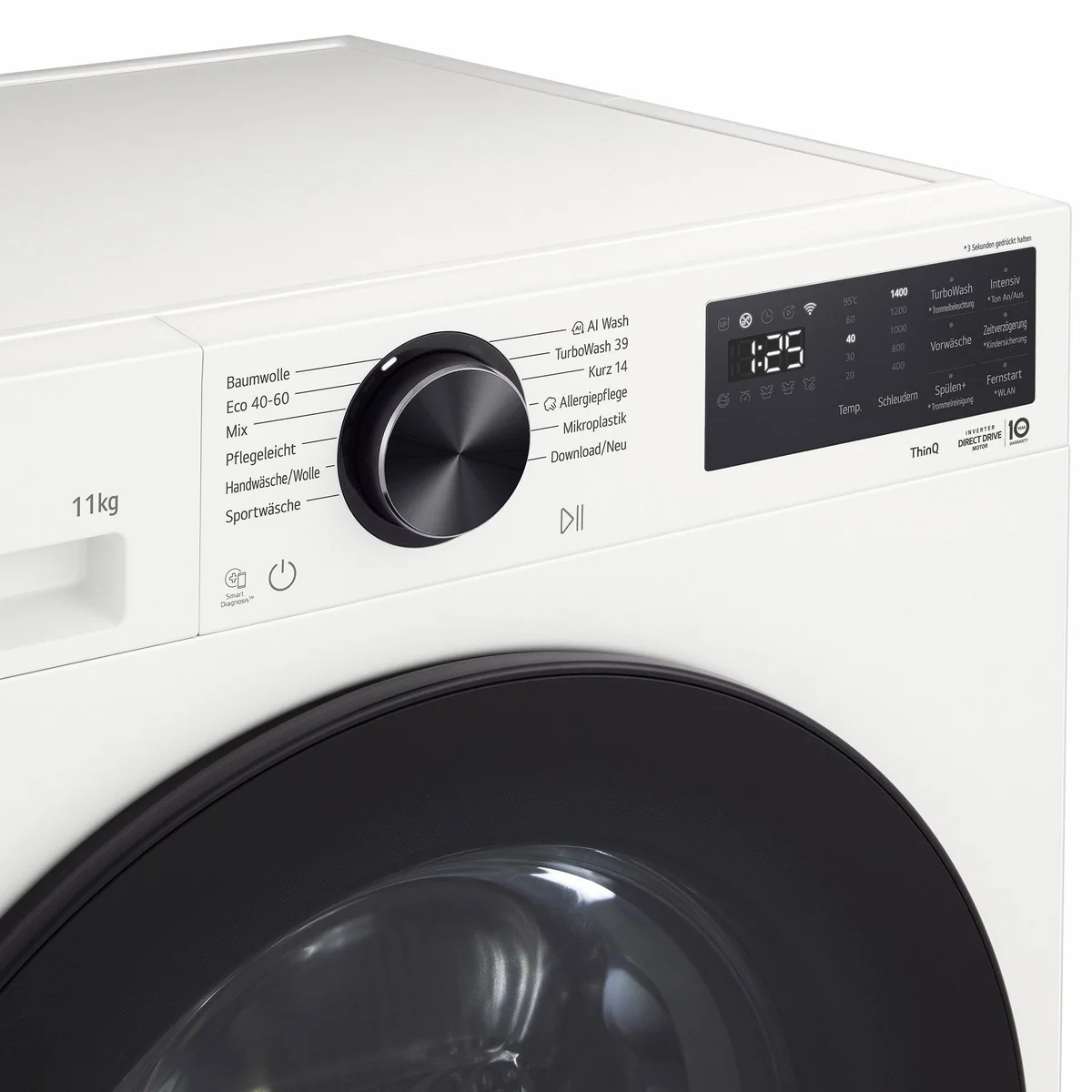LG F4WX701Y Waschmaschine, 11 kg, 1351 U/min, AI Wash, TurboWash 360° 4
