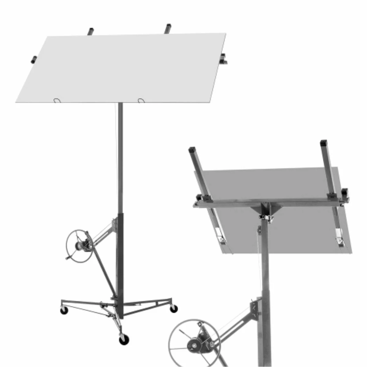 Luckice Plattenheber Gipskartonplatten-Heber, max. 68 kg Traglast, 350 cm Öffnungsweite