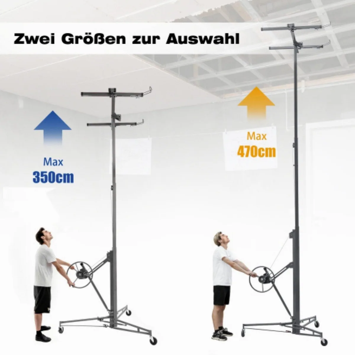 Luckice Plattenheber Gipskartonplatten-Heber, max. 68 kg Traglast, 350 cm Öffnungsweite 3