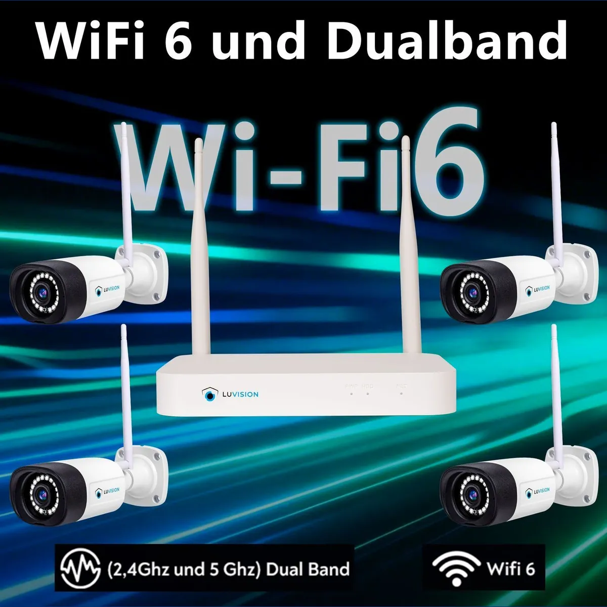 LUVISION K8508-W Überwachungssystem, 5MP Kameras, 10 Kanal NVR, KI Personenerkennung 3