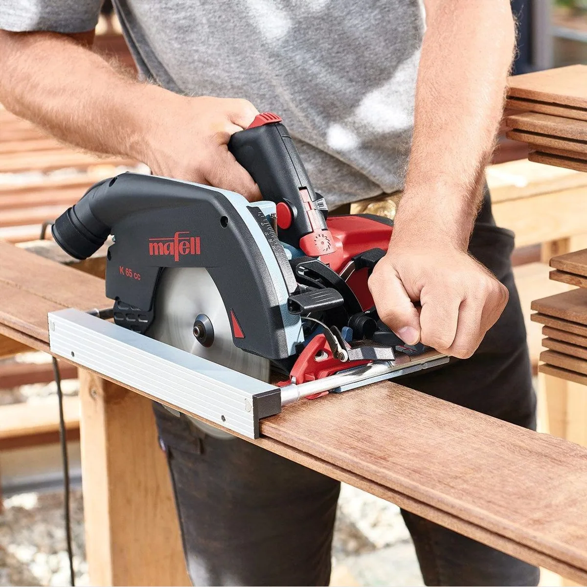 Mafell Handkreissäge K 65 cc, kraftvoll, leicht, präzise Schnitttiefen 4