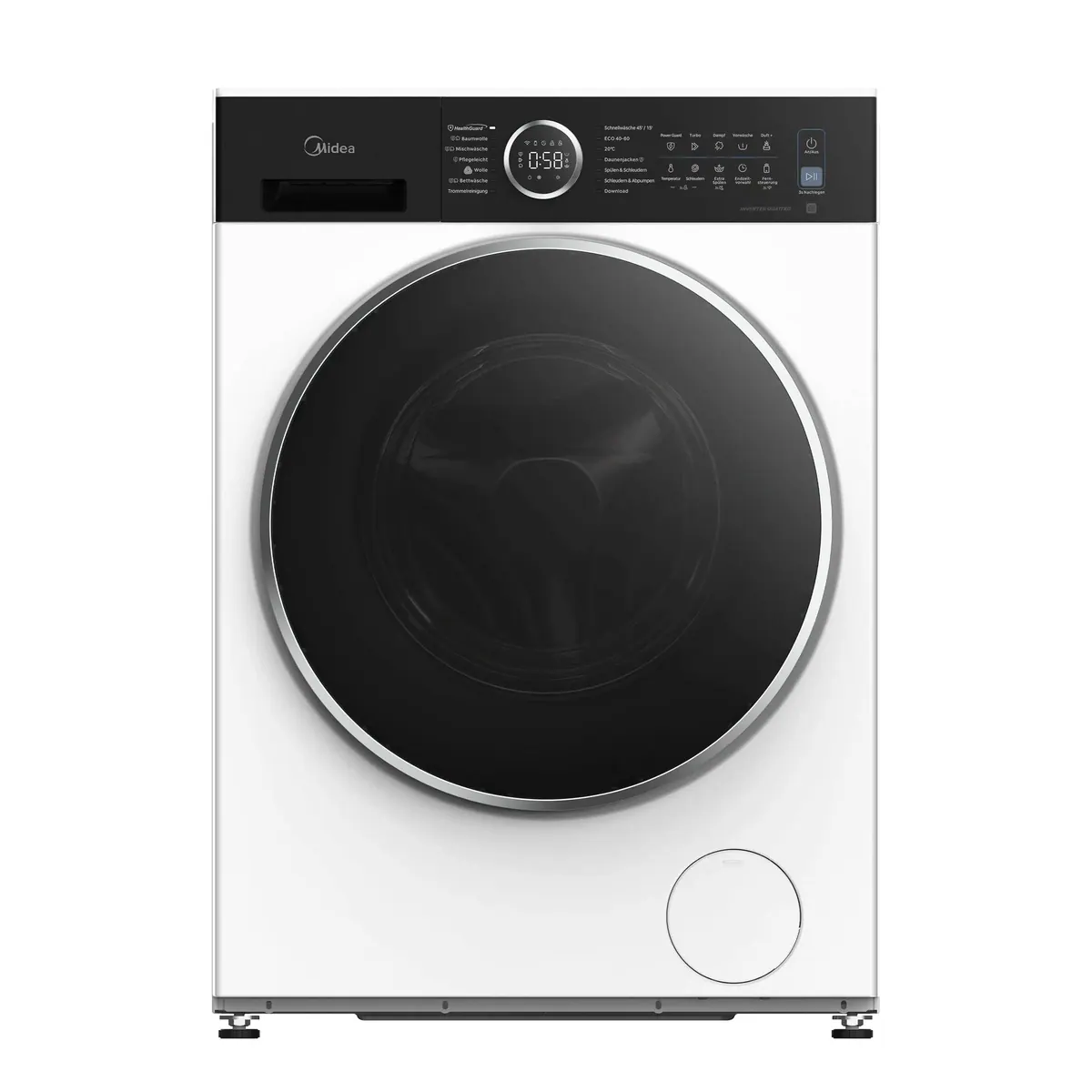Midea MF205W80WB-14A30 Waschmaschine, energieeffizient, 8 kg Fassungsvermögen, leise im Betrieb 5