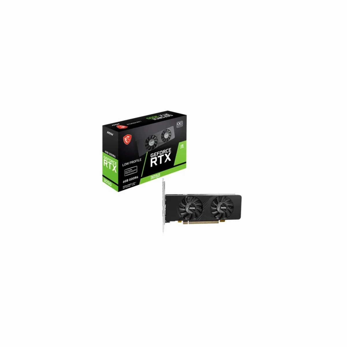 MSI GeForce RTX 3050 LP E 6G OC Grafikkarte, hohe Leistung, kompakte Bauform, optimierte Kühlung
