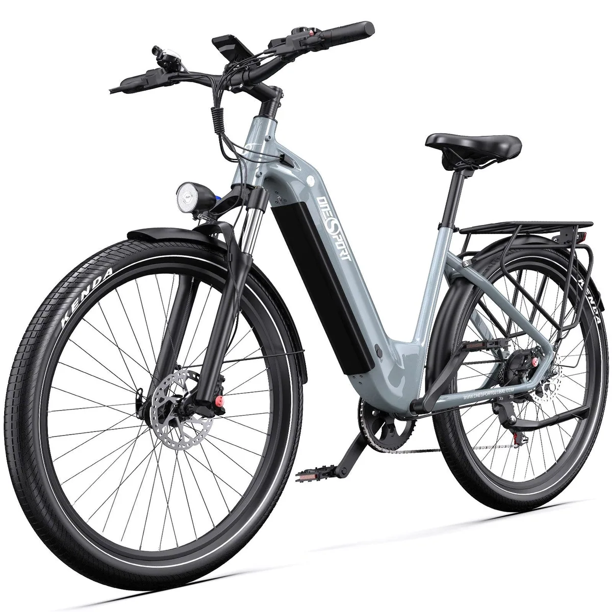 Onesport E-Bike Cityrad, 120 km Reichweite, 250 W Motor, 7-Gang Shimano