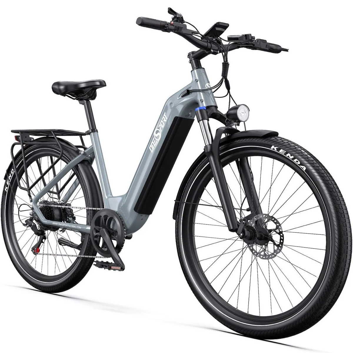 Onesport E-Bike Cityrad, 120 km Reichweite, 250 W Motor, 7-Gang Shimano 2
