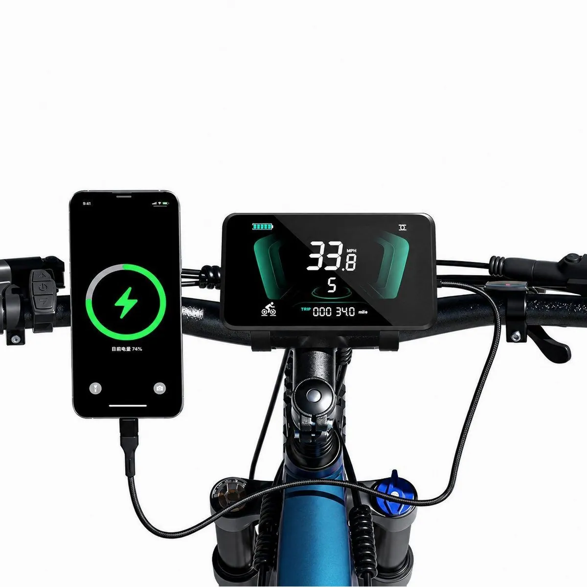 PixelPilot E-Bike Cityrad, 27,5 Zoll, 48V 20Ah, 9-Gang, Shimano Bremsen 2