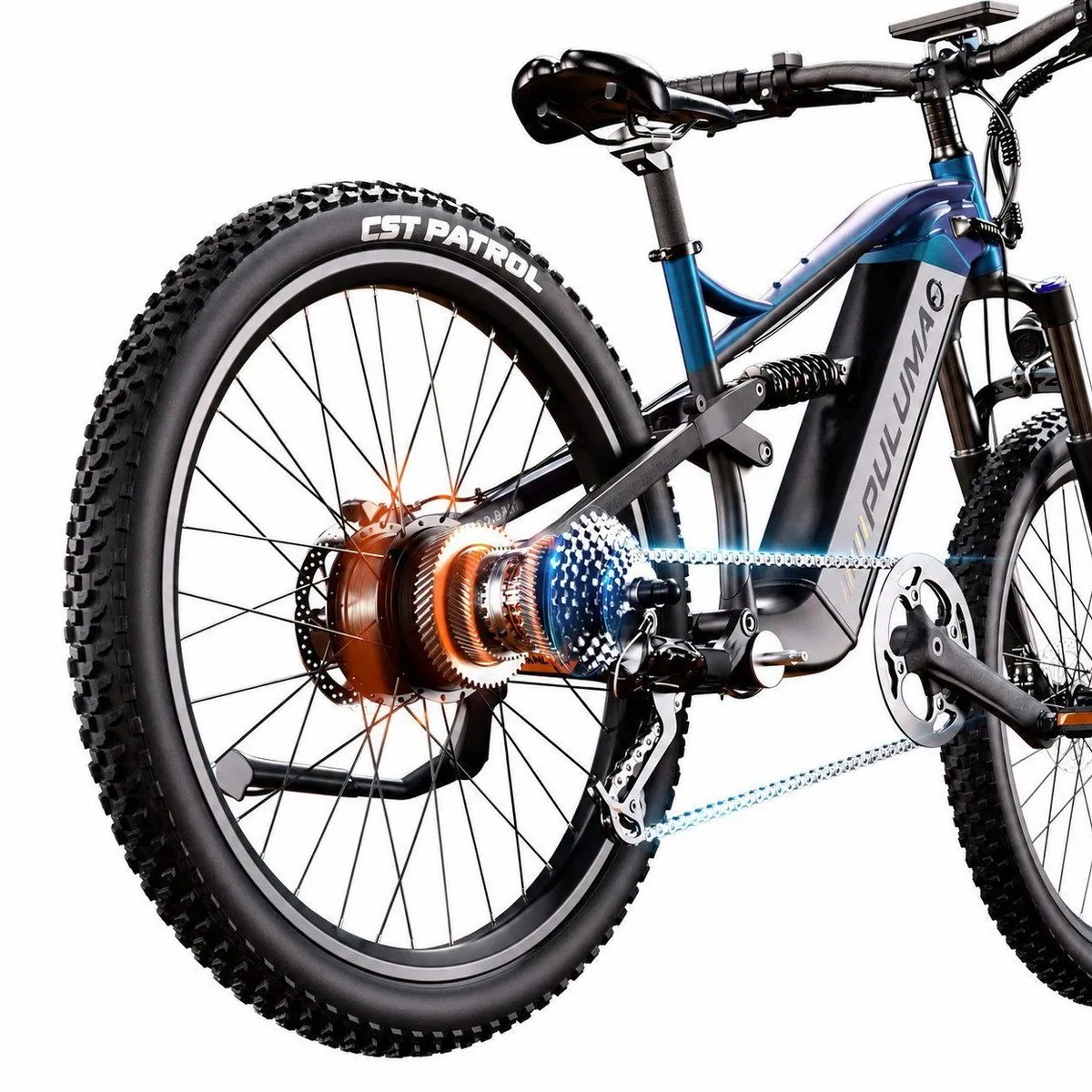 PixelPilot E-Bike Cityrad, 27,5 Zoll, 48V 20Ah, 9-Gang, Shimano Bremsen 4
