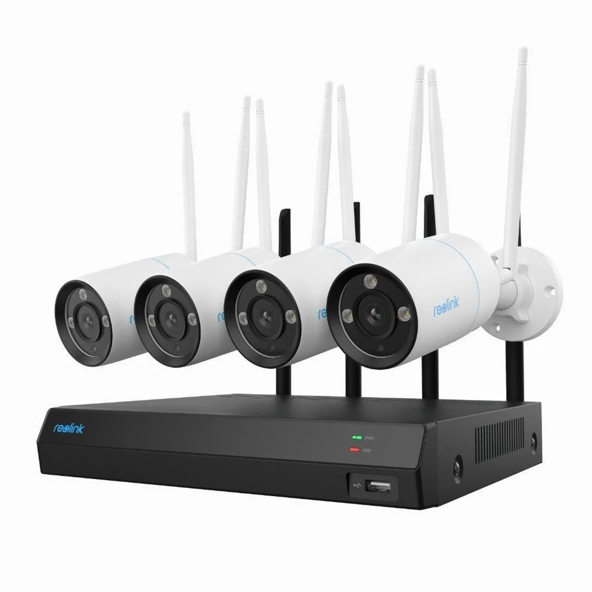 Reolink Überwachungskamera 4K WLAN System, Ultraklare 4K Qualität, Smart-Erkennung, 12-Kanal NVR mit 2TB HDD