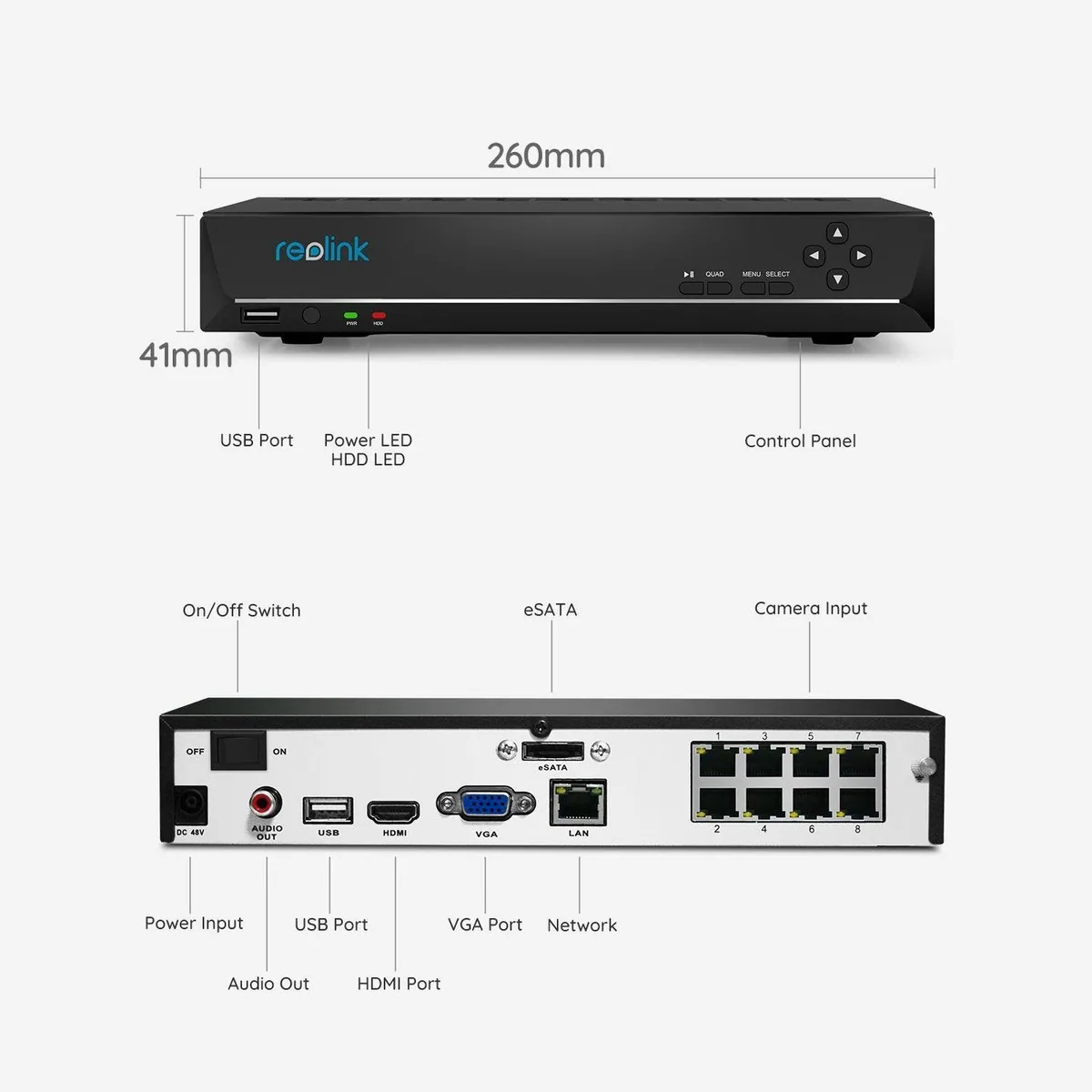 Reolink RLK8-800B4-A Überwachungskamera Set, 4K UHD, 24/7 Aufzeichnung, PoE 3