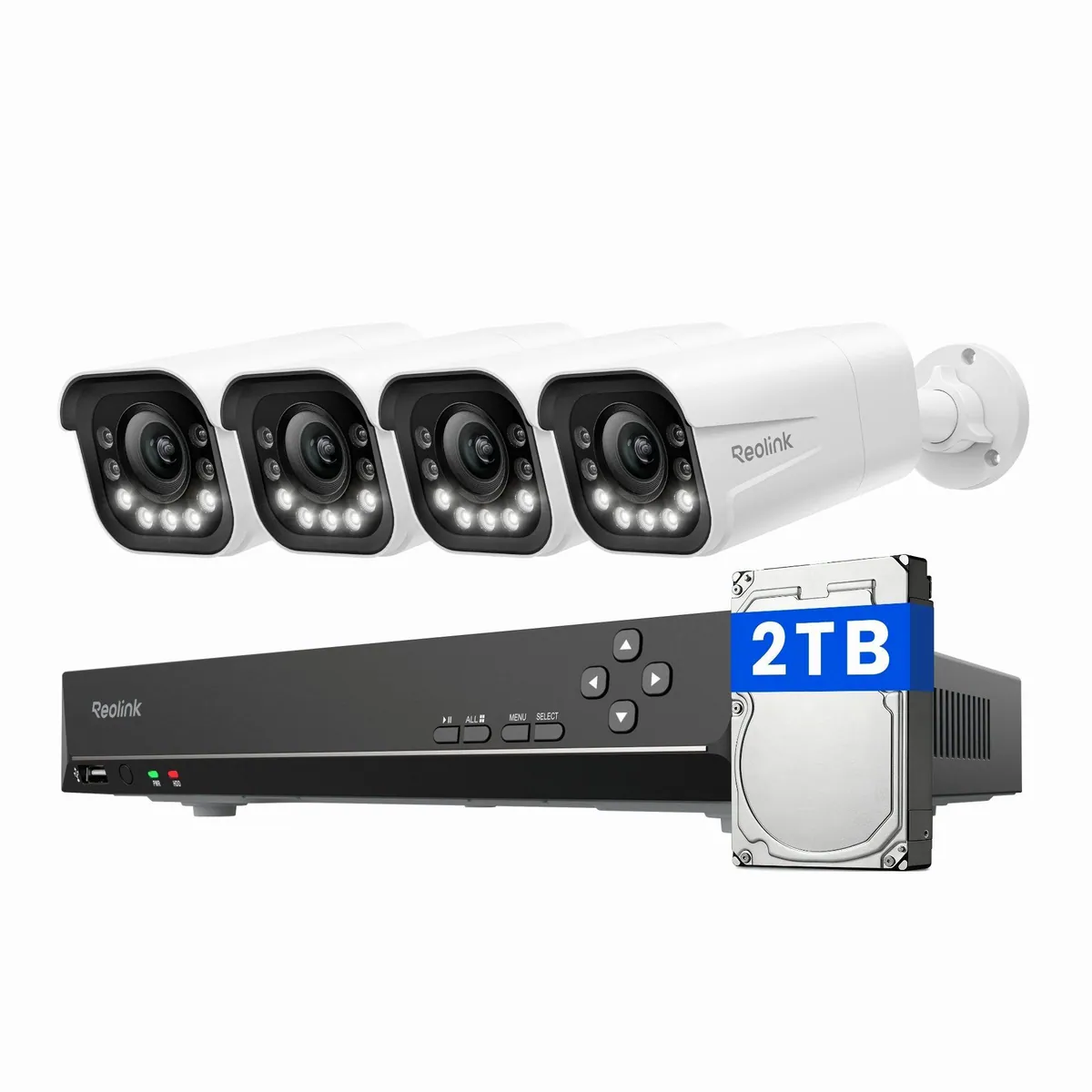 Reolink 8MP 4K PoE Überwachungssystem, 24/7 Videoaufzeichnung, intelligente Erkennung