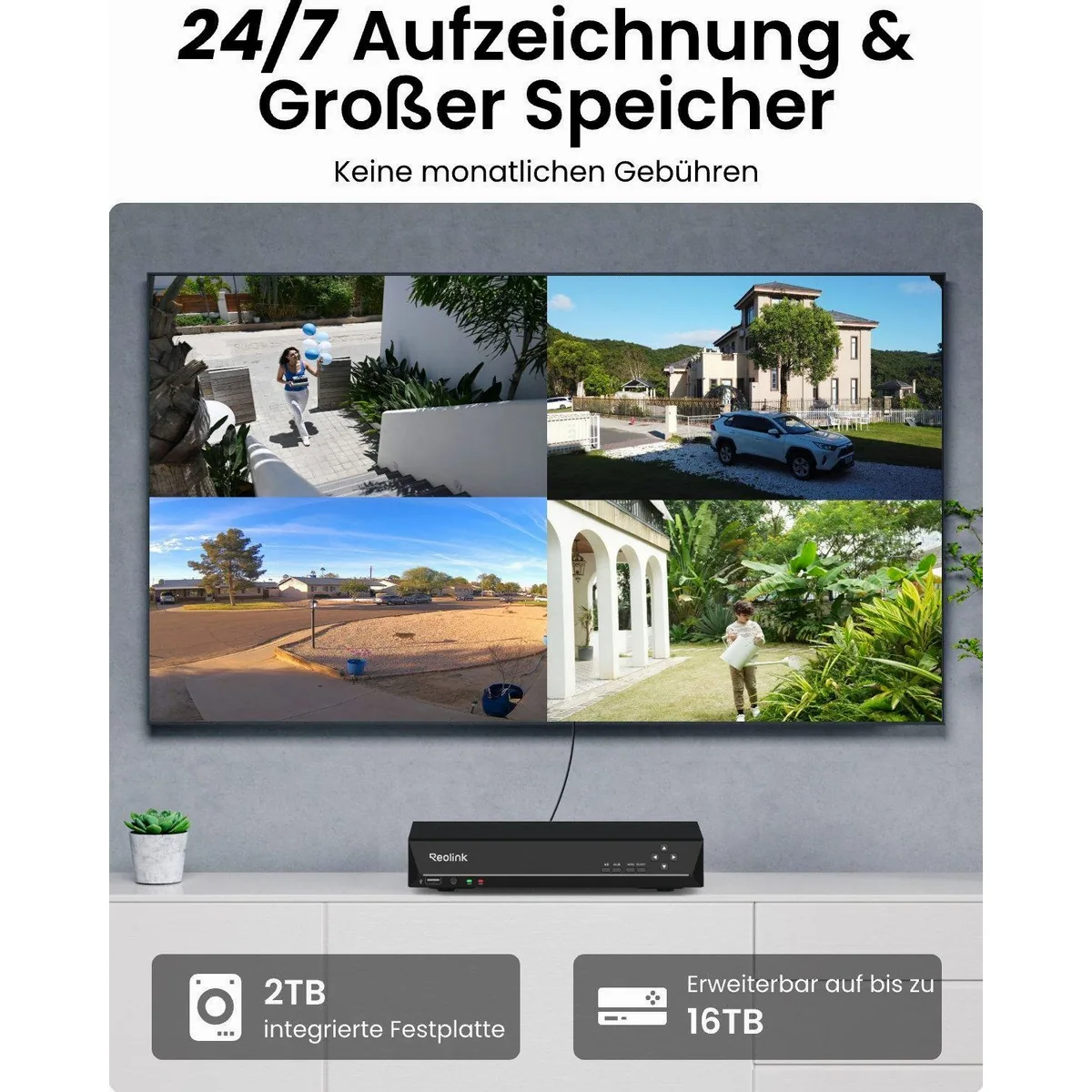 Reolink 8MP 4K PoE Überwachungssystem, 24/7 Videoaufzeichnung, intelligente Erkennung 4