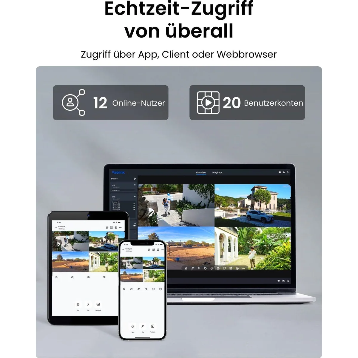 Reolink 8MP 4K PoE Überwachungssystem, 24/7 Videoaufzeichnung, intelligente Erkennung 5