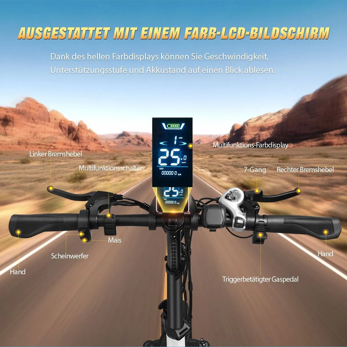 Rincc E-Bike 20" 48V 15Ah, leistungsstark & faltbar, bis 100 km Reichweite 5