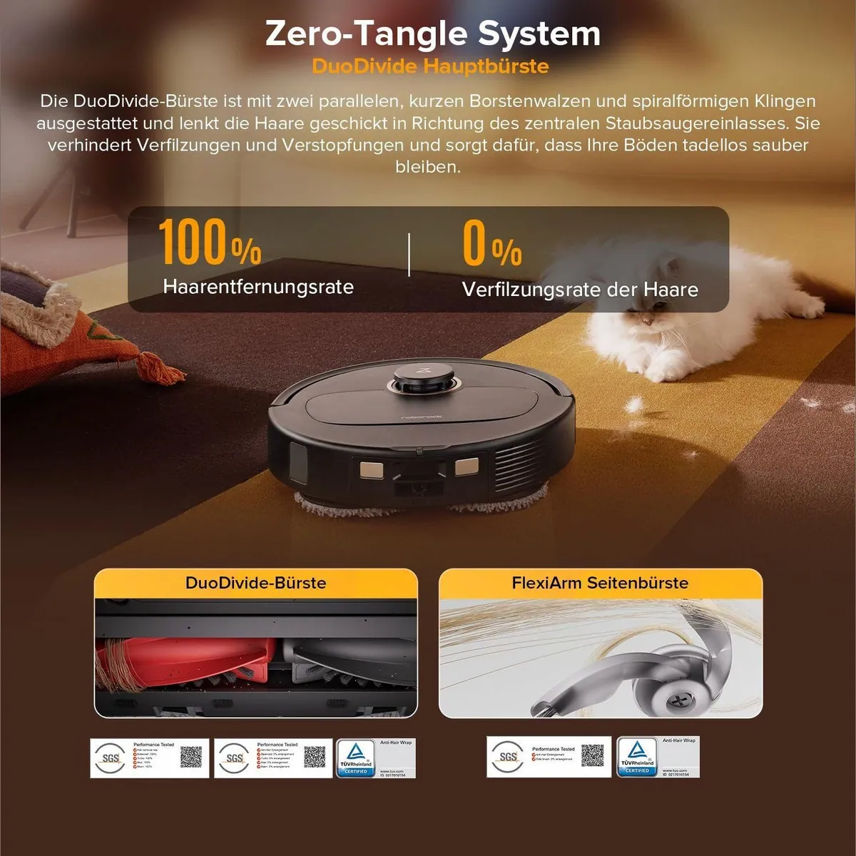 Roborock Qrevo S5V Saugroboter, 12000Pa Saugkraft, Multifunktions-Dock, PreciSense-LiDAR-Navigation 5