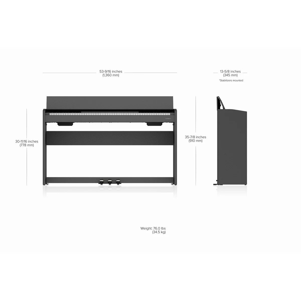 Roland F107 Digitalpiano, erstklassiger Sound, modernes Design, Bluetooth-Anbindung 2