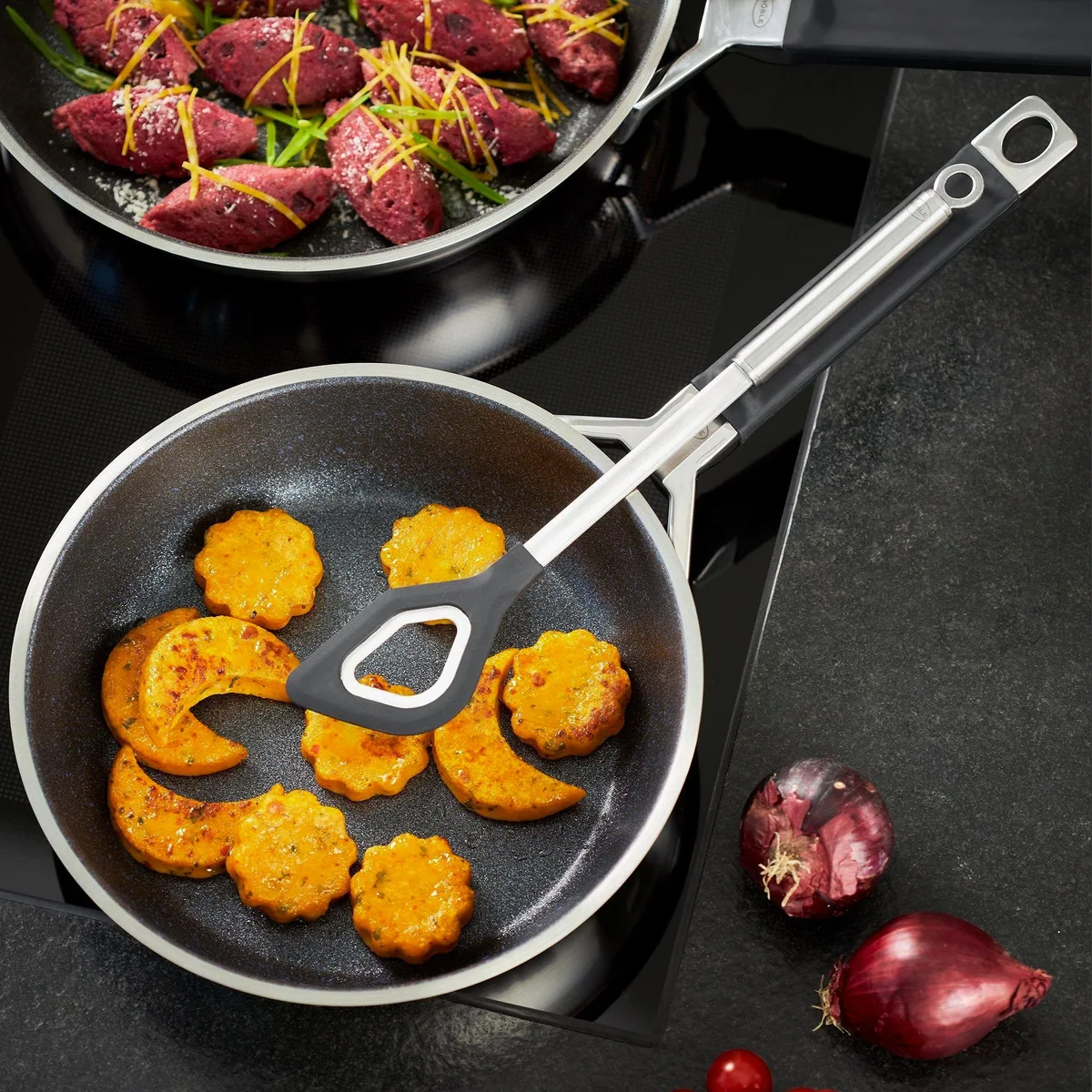Rösle Silence Pro Topfset 5tlg., Edelstahl, inklusive Bratpfanne und innovativem Deckel 3