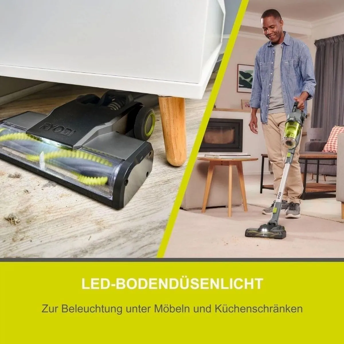 Ryobi Akku-Handstaubsauger 18V ONE+, hohe Saugleistung, inkl. Akku und Ladegerät 3