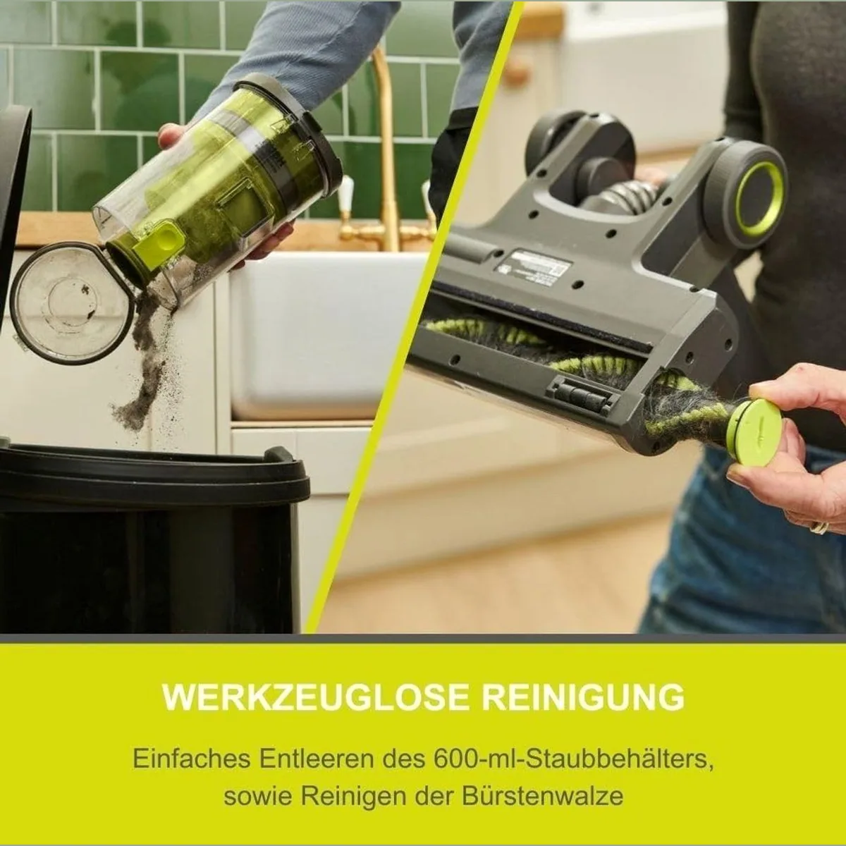 Ryobi Akku-Handstaubsauger 18V ONE+, hohe Saugleistung, inkl. Akku und Ladegerät 4