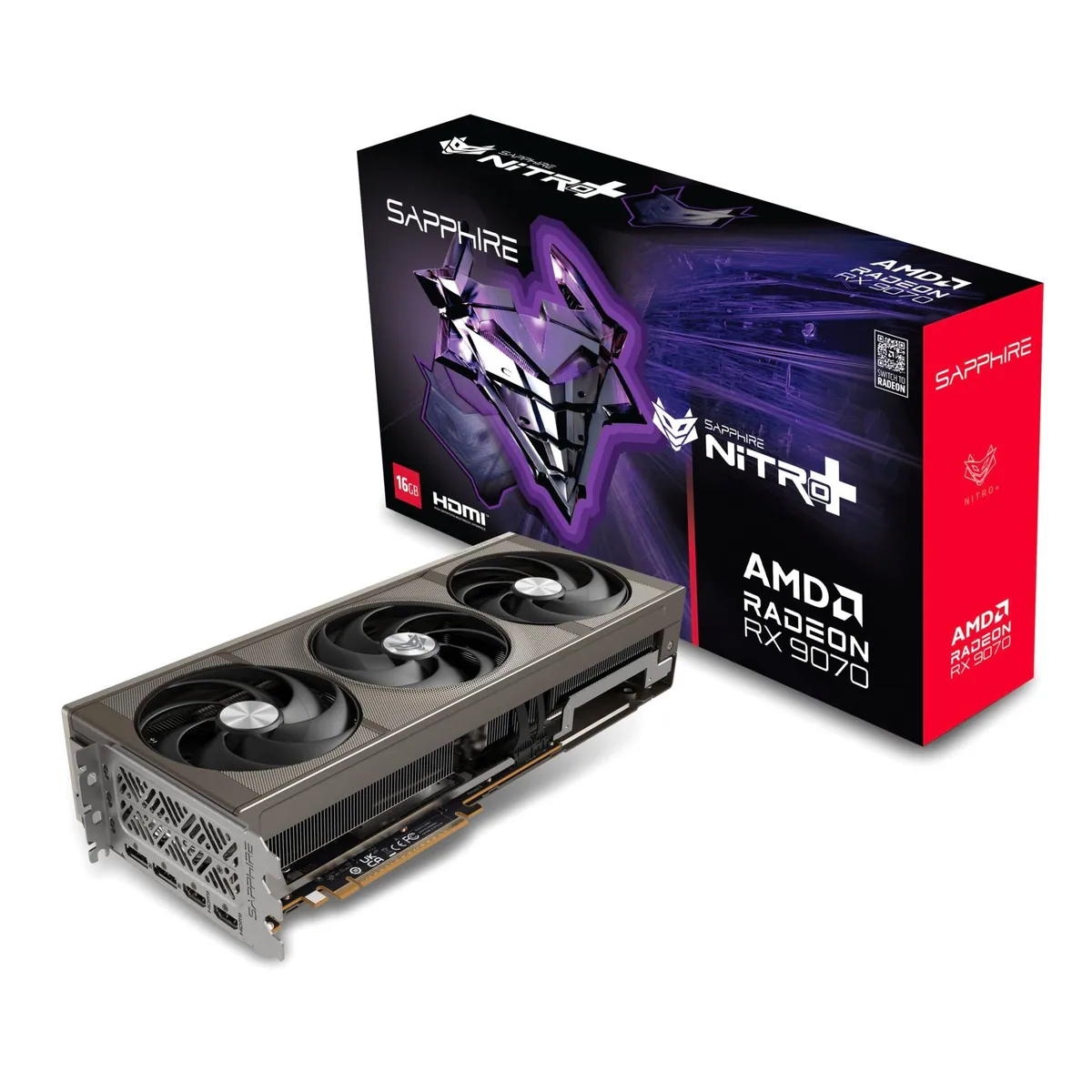 Sapphire Radeon RX 9070 Grafikkarte, hohe Leistung, optimierte Kühlung, moderne Architektur