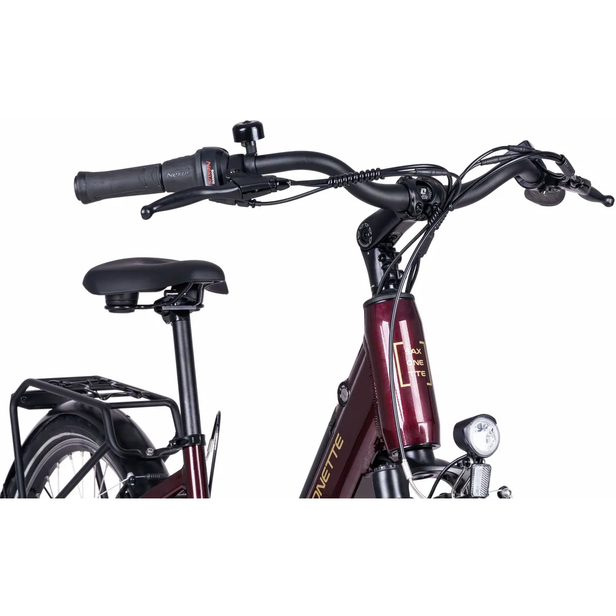 Saxonette Comfort Plus 5.0 E-Bike Damen, 468 Wh Akku, 7-Gang Shimano Nexus, Vorderradmotor 4