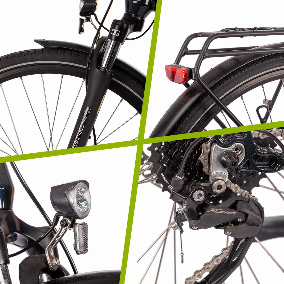 SAXONETTE E-Bike Cityrad ADVANCED SPORT, 3-Gang Shimano Alivio, integrierter Akku, leistungsstarker Heckmotor 4