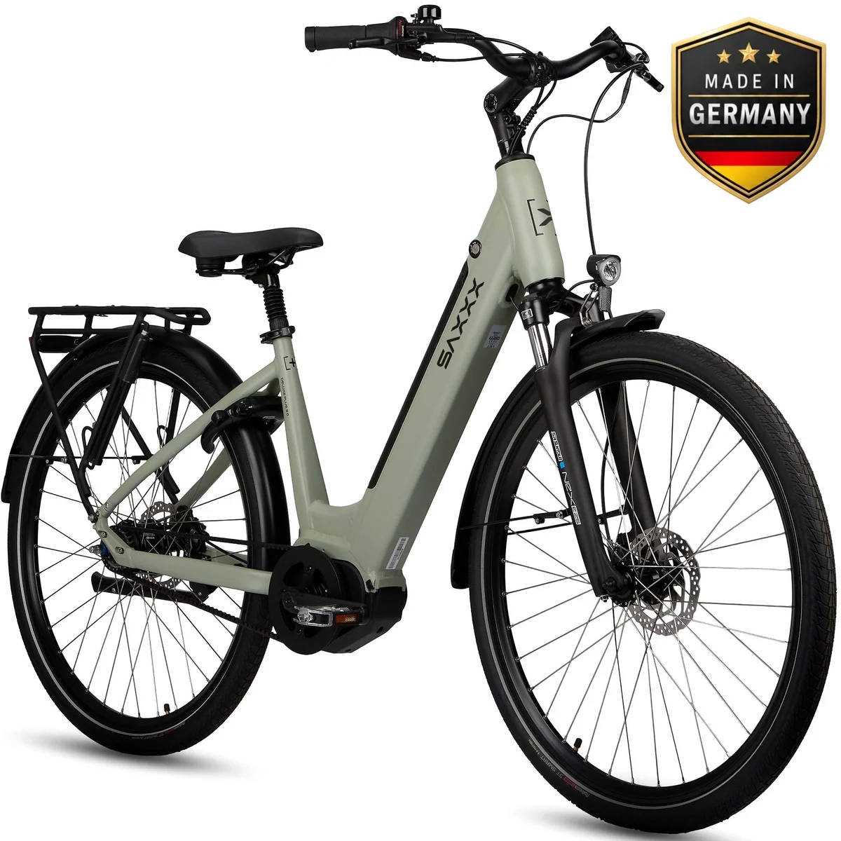 SAXXX Deluxe Plus 3.0 E-Bike, 70Nm Mittelmotor, 468 Wh Akku, 7-Gang Nabenschaltung