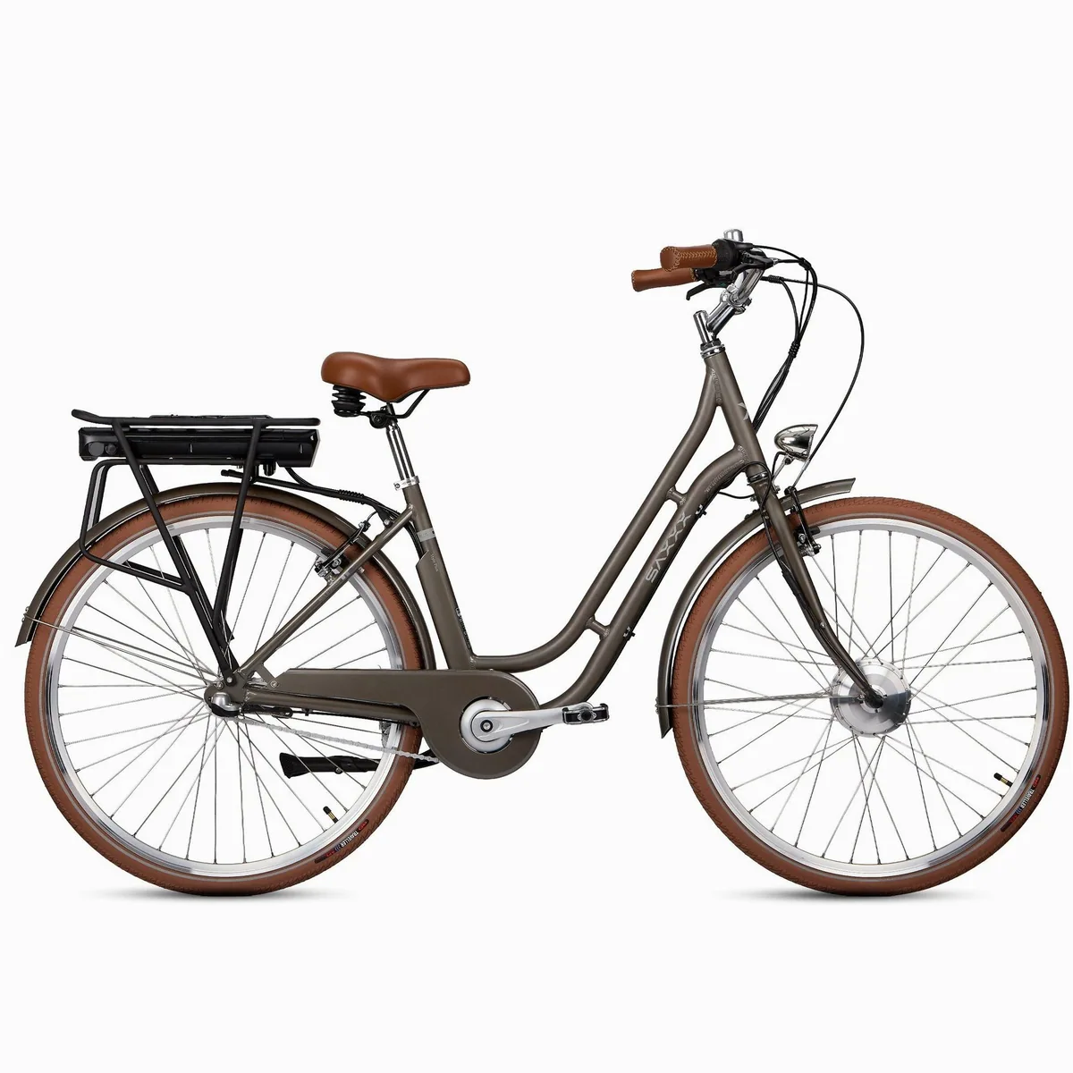 SAXXX E-Bike Cityrad 28 Zoll, bis zu 90 km Reichweite, 3-Gang Shimano Nexus Schaltung
