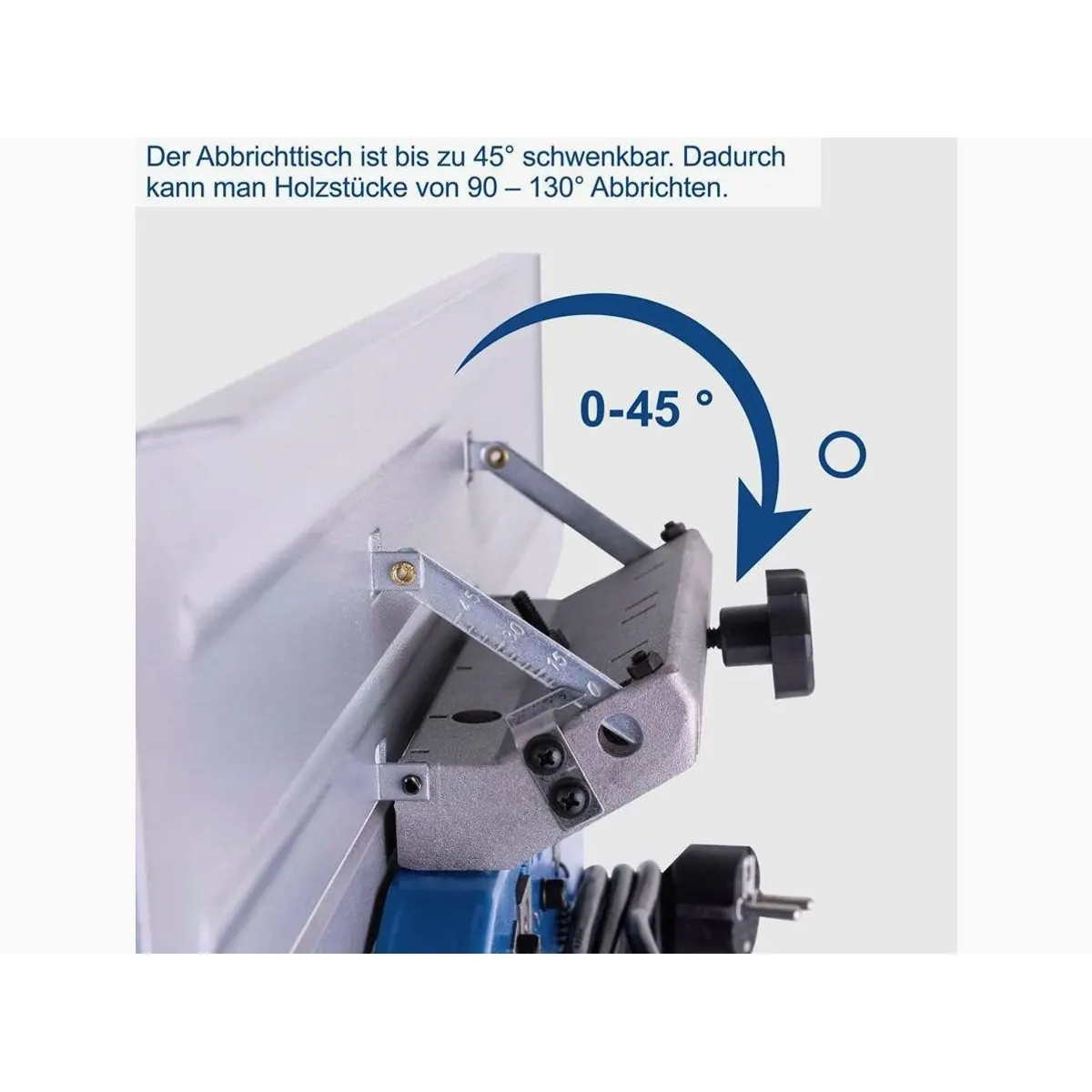 Scheppach HMS850 Abricht- und Dickenhobelmaschine, 1250 W, schwenkbarer Abbrichttisch, einfache Höhenverstellung 2