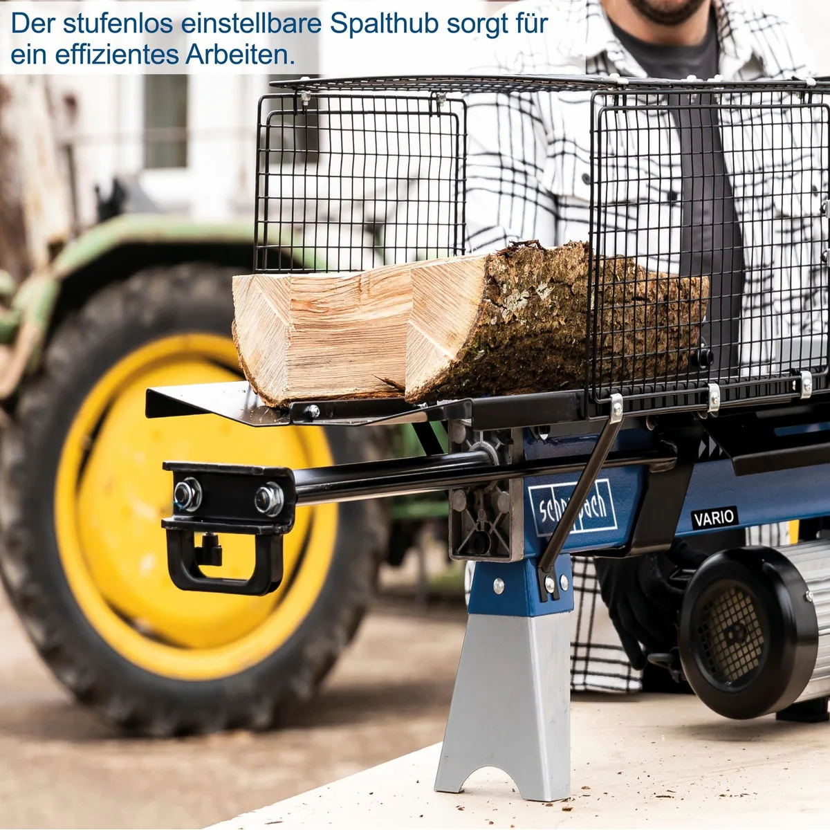 Scheppach HL760L Holzspalter, 2200 W, 7 t Spaltkraft, für Holzlängen bis 52 cm 2