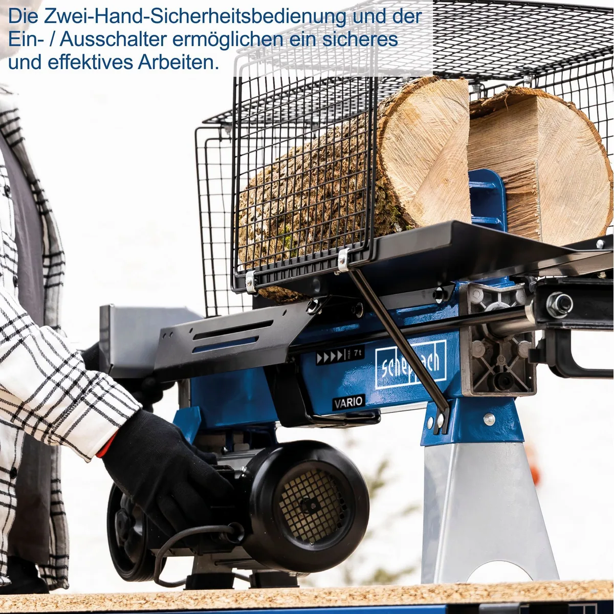 Scheppach HL760L Holzspalter, 2200 W, 7 t Spaltkraft, für Holzlängen bis 52 cm 4