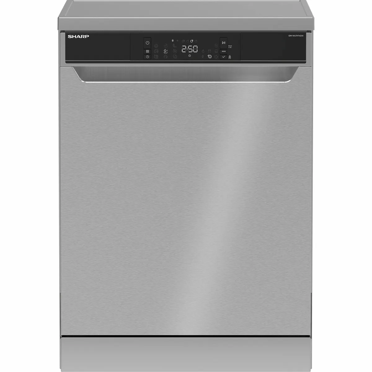 Sharp QW-NA3YF42AI-DE Standgeschirrspüler, 14 Maßgedecke, Quick 30'-Programm 2