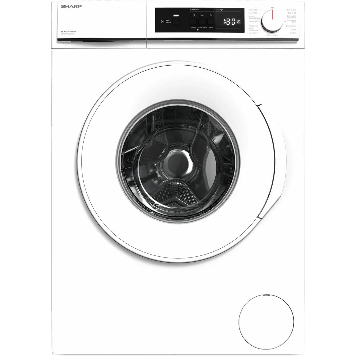 Sharp ES-NFA014WWNA-DE Waschmaschine, 10 kg, 1400 U/min, AllergySmart Technologie