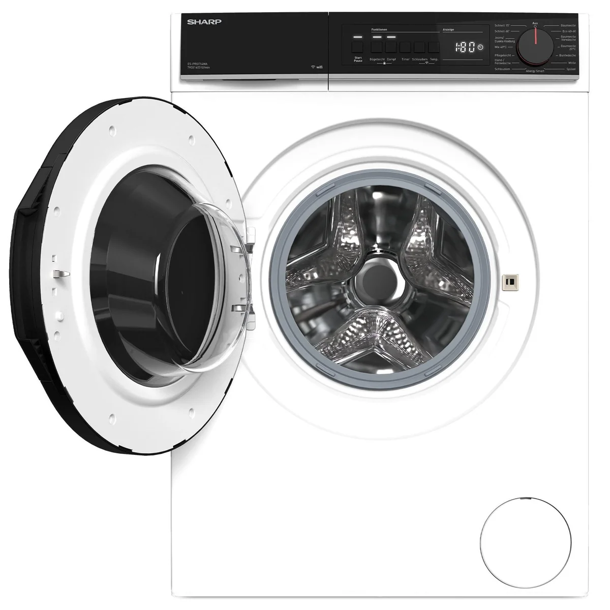 Sharp ES-PRO714WA-DE Waschmaschine, 7 kg, 1400 U/min, WiFi, AllergySmart 4
