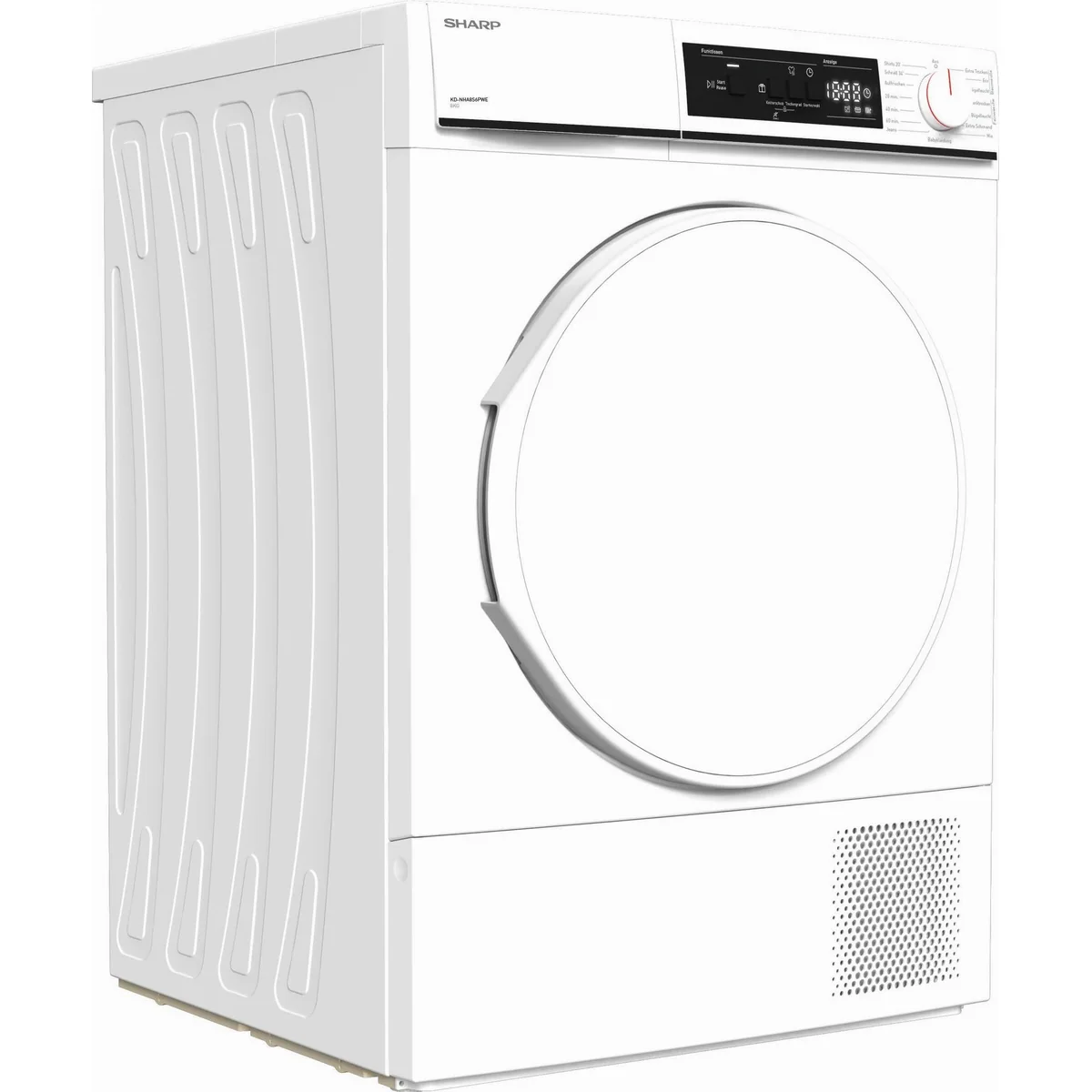 Sharp KD-NHA8S6PWE-DE Wärmepumpentrockner, 8kg Fassungsvermögen, Energieeffizienzklasse E