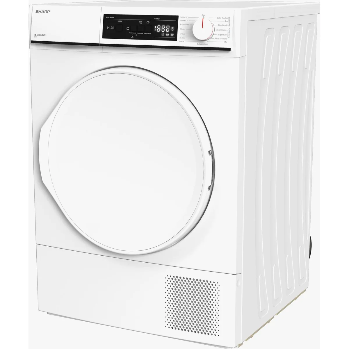 Sharp KD-NHA8S6PWE-DE Wärmepumpentrockner, 8kg Fassungsvermögen, Energieeffizienzklasse E 5
