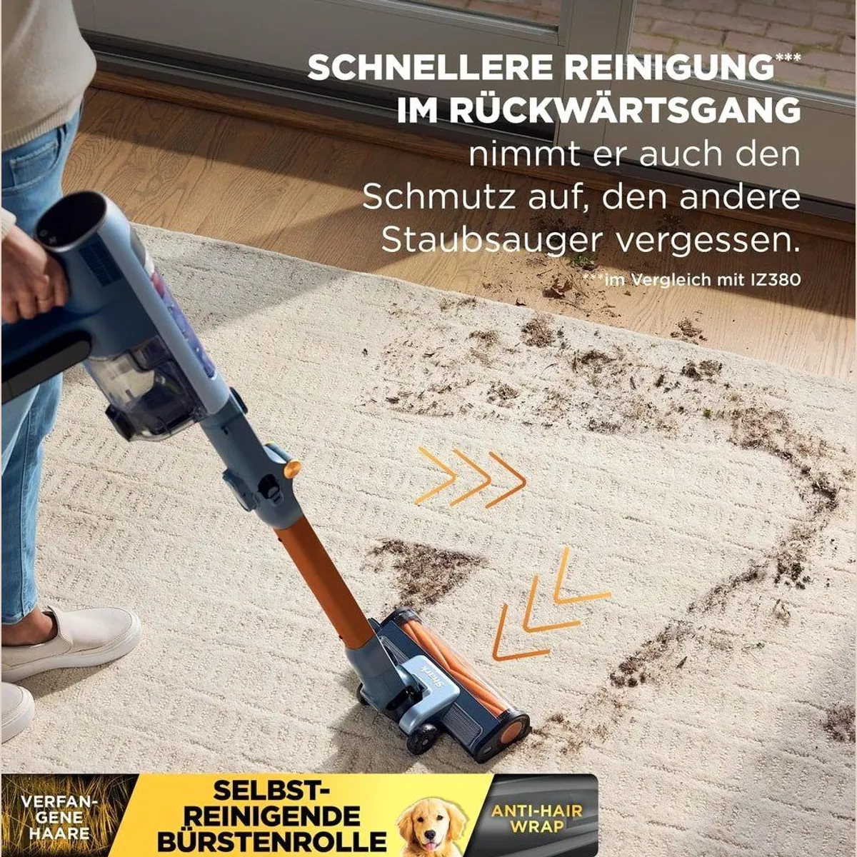 Shark Stielstaubsauger, kraftvolle Saugleistung, kabellos und leicht 5
