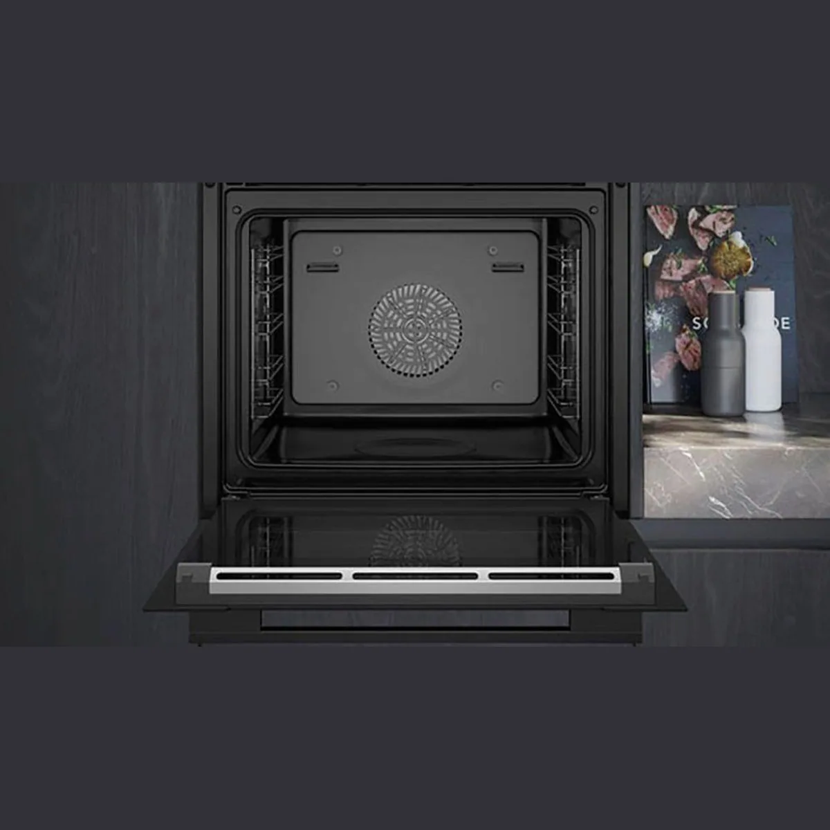 Siemens Dampfbackofen iQ700 HS736G3B1, Teleskopauszug nachrüstbar, ecoClean, cookControl Pro 3