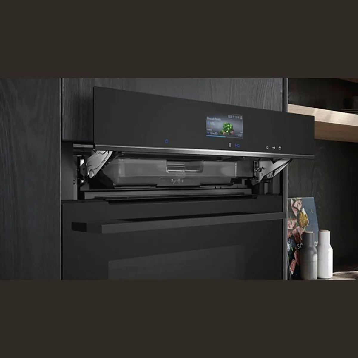 Siemens Dampfbackofen iQ700 HS736G3B1, Teleskopauszug nachrüstbar, ecoClean, cookControl Pro 5