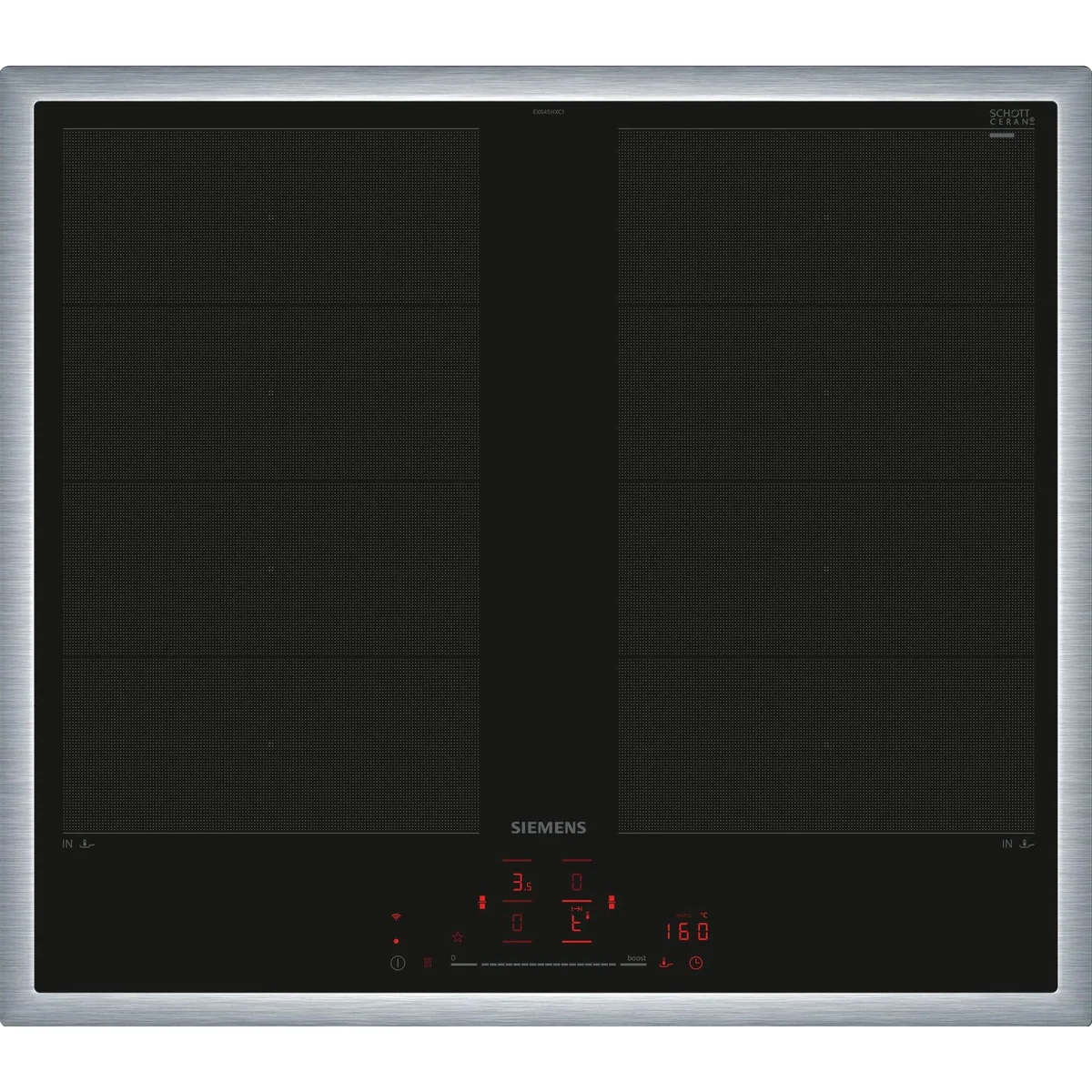 Siemens Induktions-Kochfeld iQ700 EX645HXC1E, varioInduktions-Funktion, 4 Kochzonen