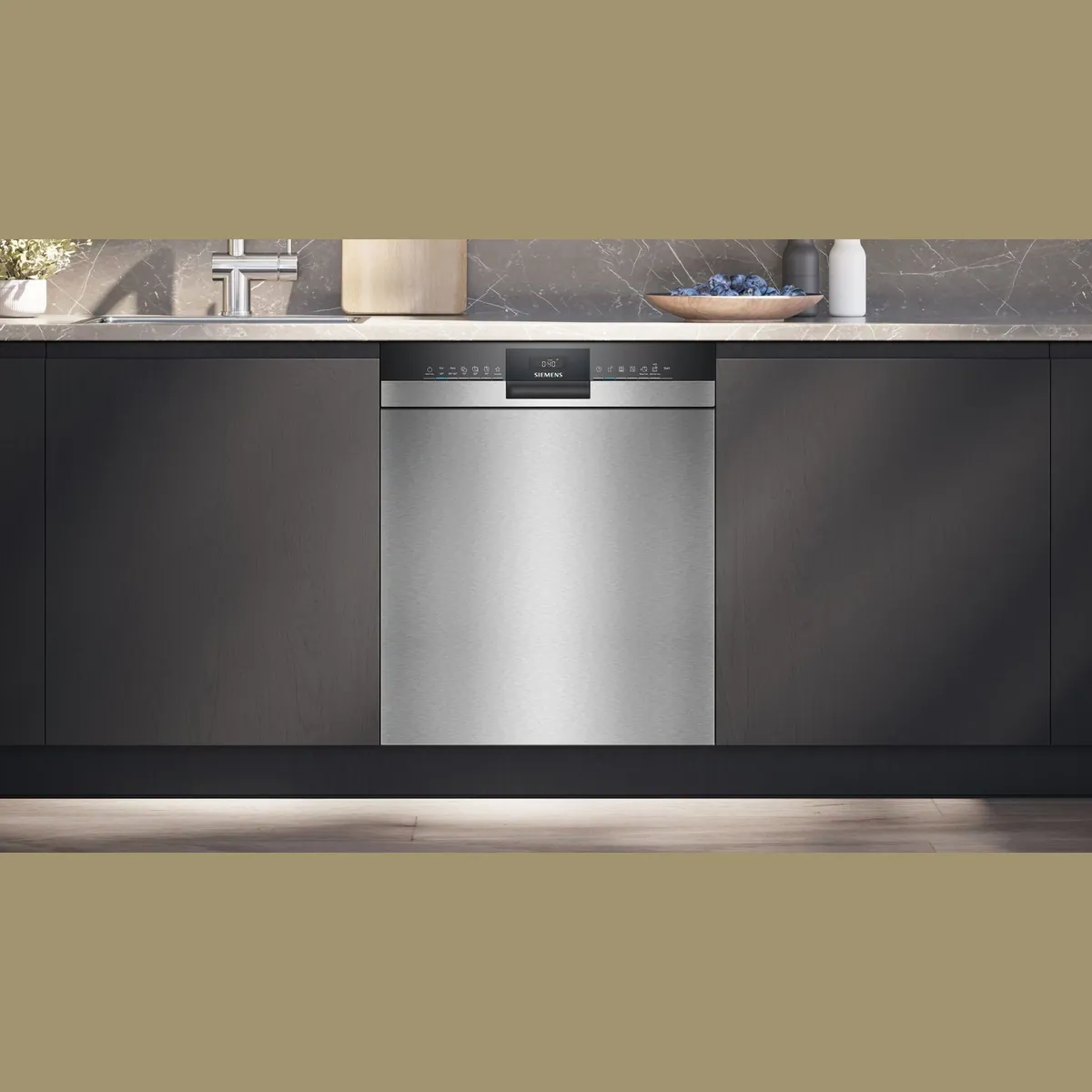 Siemens iQ300 SN43ES28AE Unterbaugeschirrspüler, 13 Maßgedecke, flexible Körbe, varioSpeed 2