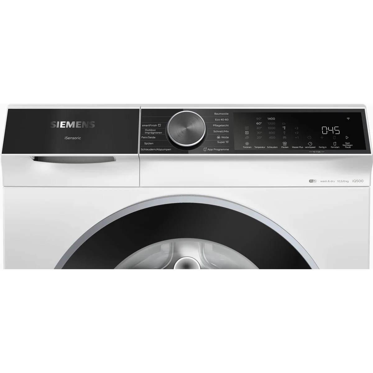 Siemens iQ500 WN44G243 Waschtrockner, 10,5 kg Kapazität, 1400 U/min, Home Connect 4