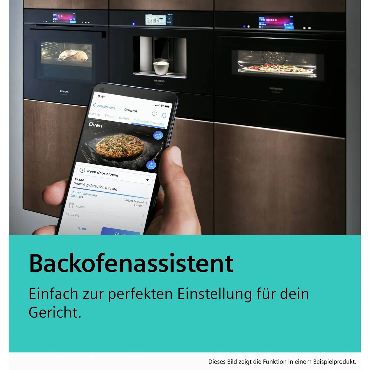 Siemens iQ700 HB776G1M1 Backofen, Teleskopauszug nachrüstbar, Selbstreinigung 2