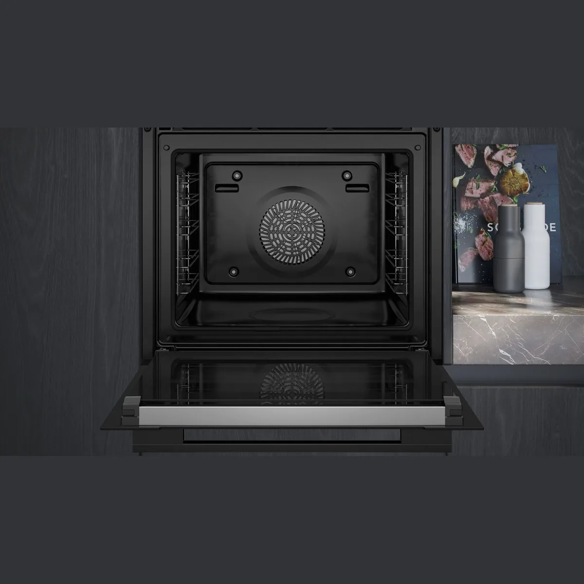 Siemens iQ700 HB776G1M1 Backofen, Teleskopauszug nachrüstbar, Selbstreinigung 5