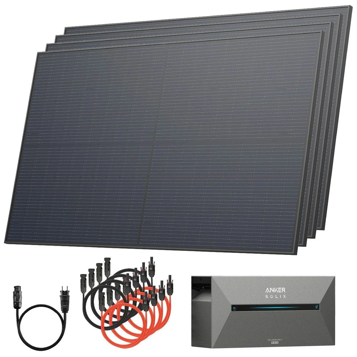 Solarway Balkonkraftwerk 1840 Wp, All-in-One mit 800 Watt, 1,6 kWh Anker Speicher