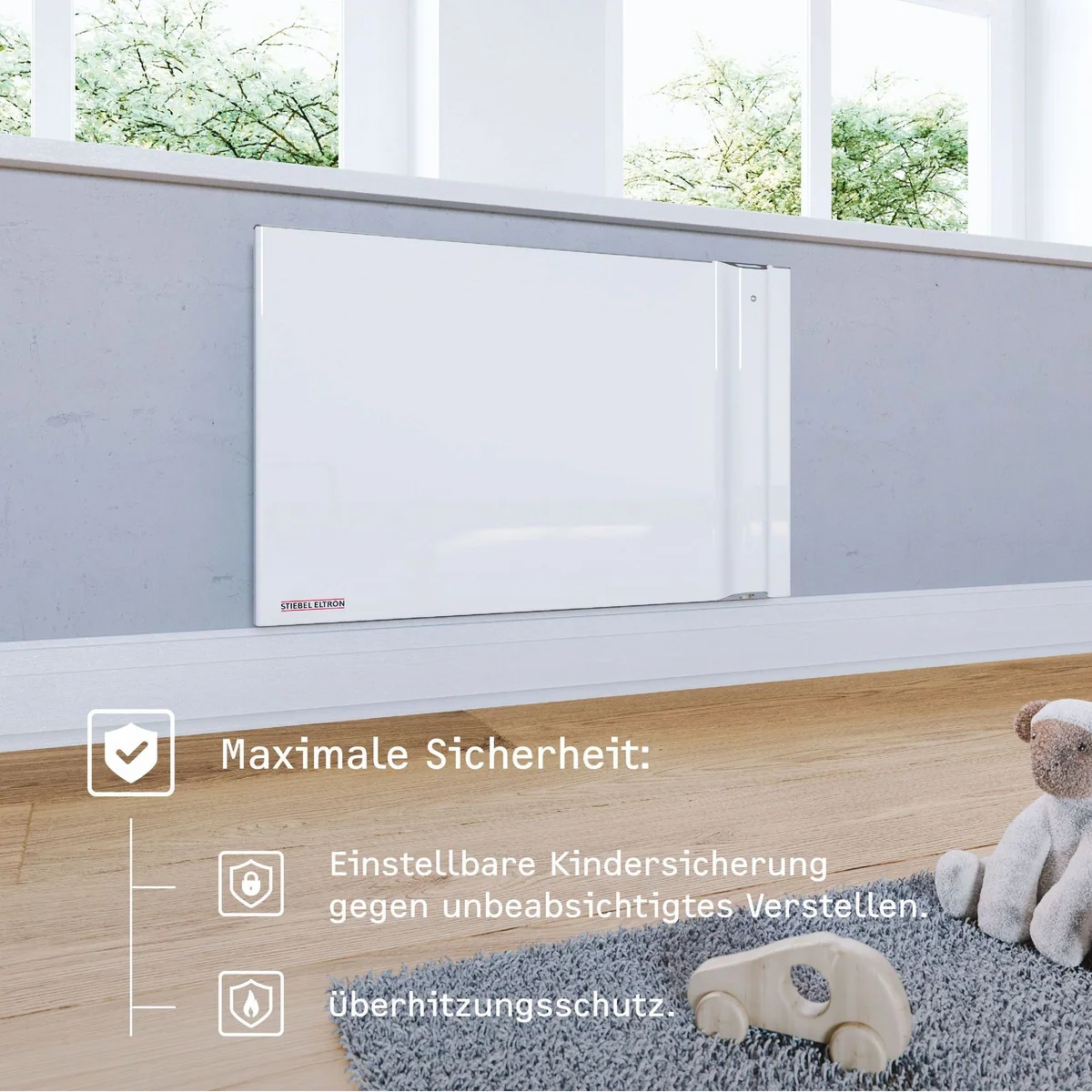 STIEBEL ELTRON CND 150 Duo Wandkonvektor, energiesparend, 1,5 kW, LCD-Display 4