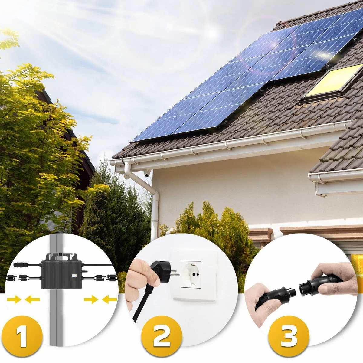 SUNNIVA Solaranlage 850W/800W, hohe Effizienz, einfache Installation, wetterfest 3
