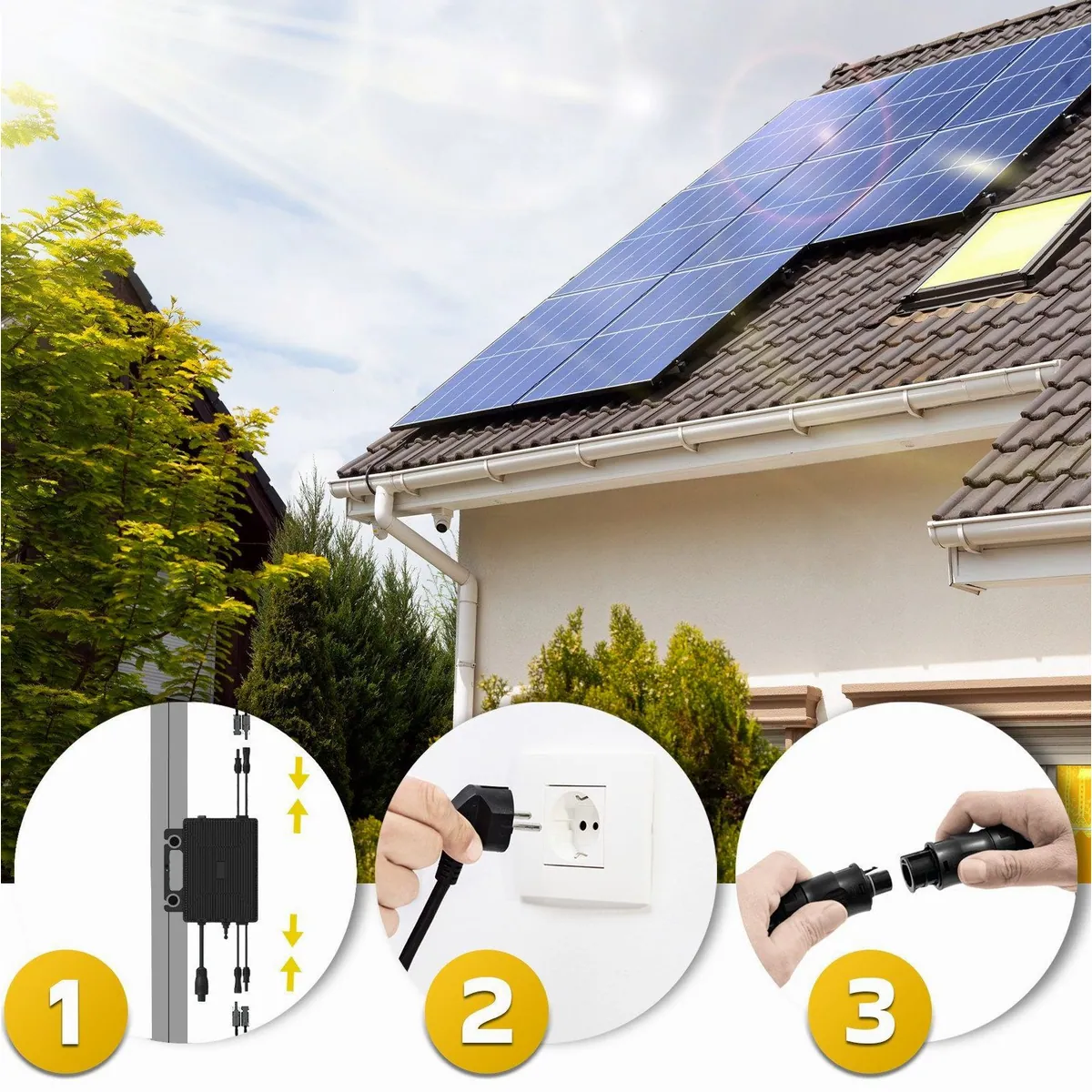 SUNNIVA 850W/800W Solaranlage, hohe Effizienz, einfache Installation, langlebige Materialien 3