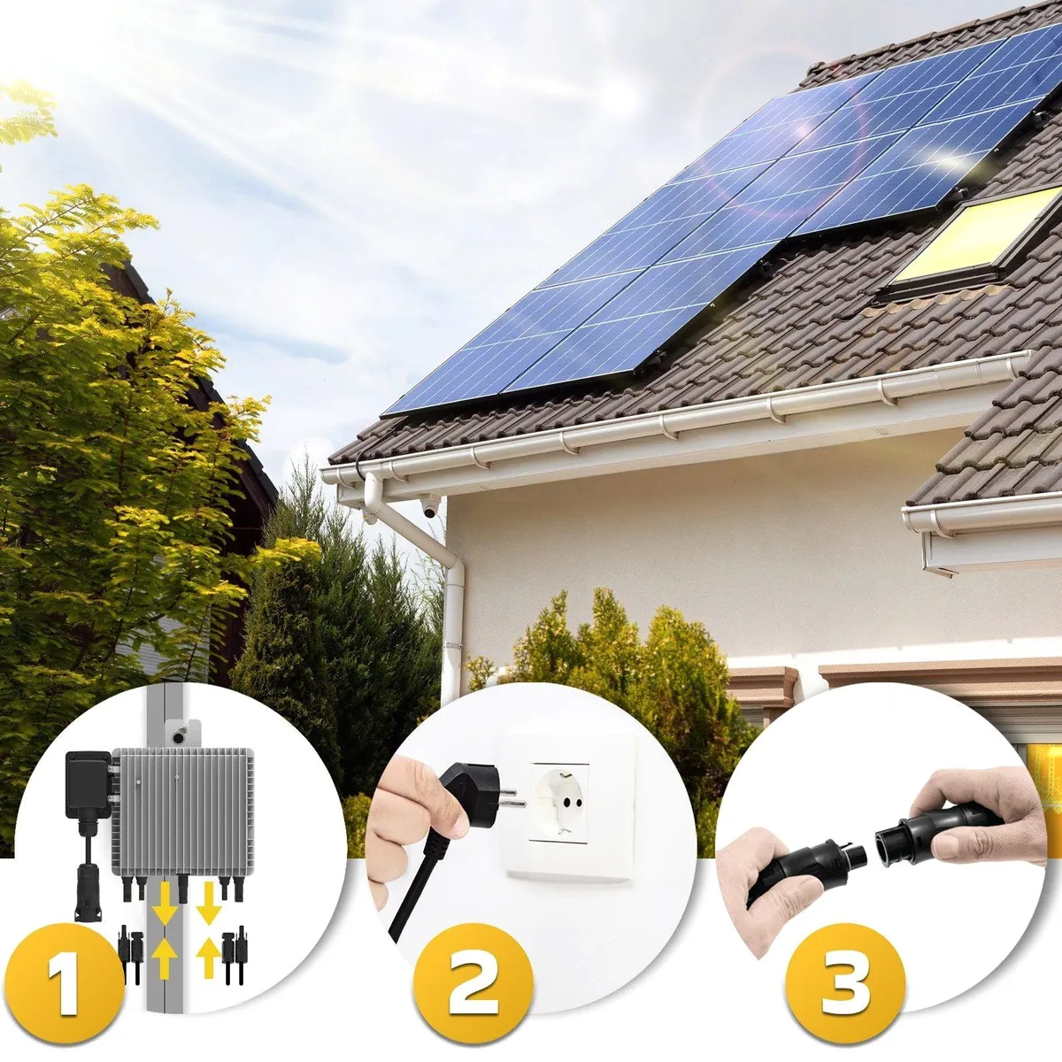 SUNNIVA Balkonkraftwerk 920W Bifazial Full Black, hohe Effizienz, einfache Installation 2